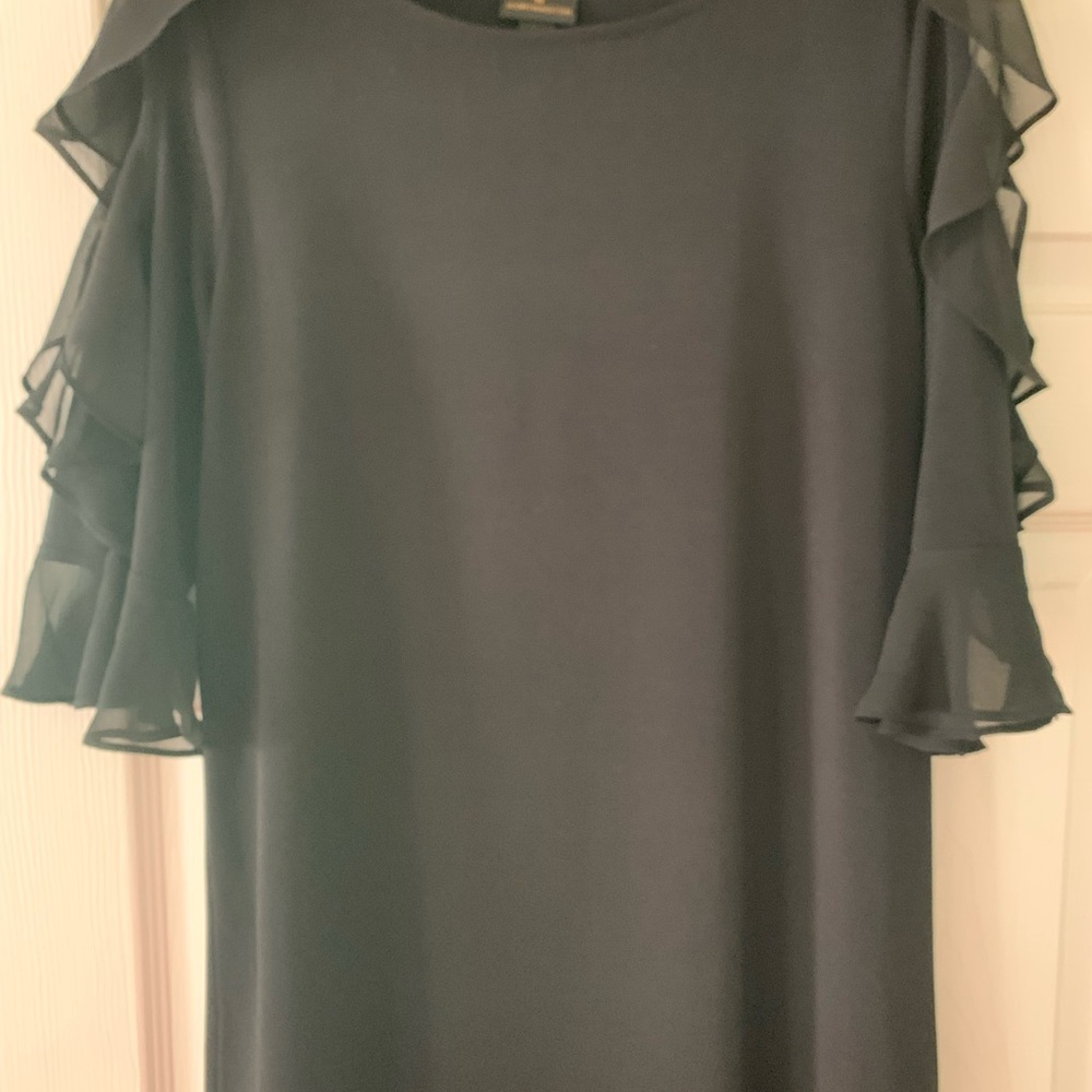 Elegant Black Ruffle Sleeve Top